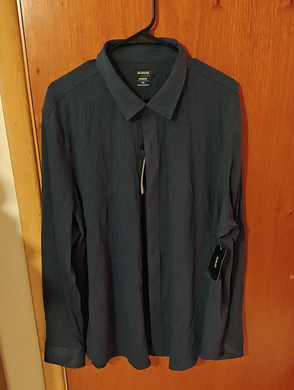 Alfani Mens Knit Button Down Dress Shirt